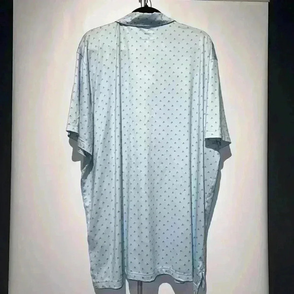 Adidas Golf Polo Performance Shirt 2XL Blue for Men / Logo Print - Picture 8 of 15